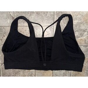 Athleta Sports Bra Size 1X  Exhale Black Pullover Workout Yoga Padless‎